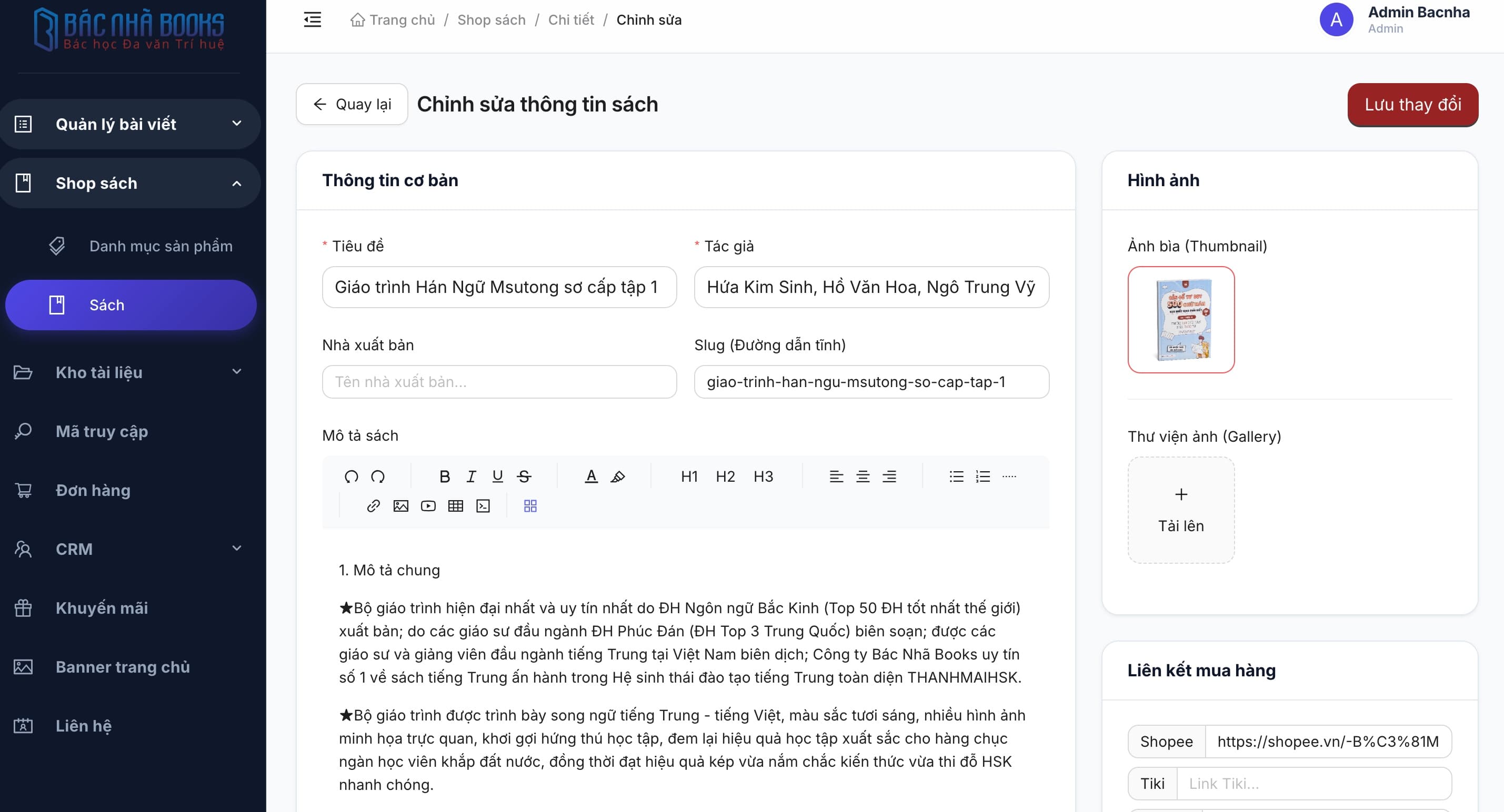 Giáo trình Hán Ngữ MSUTONG sơ cấp - Tập 1